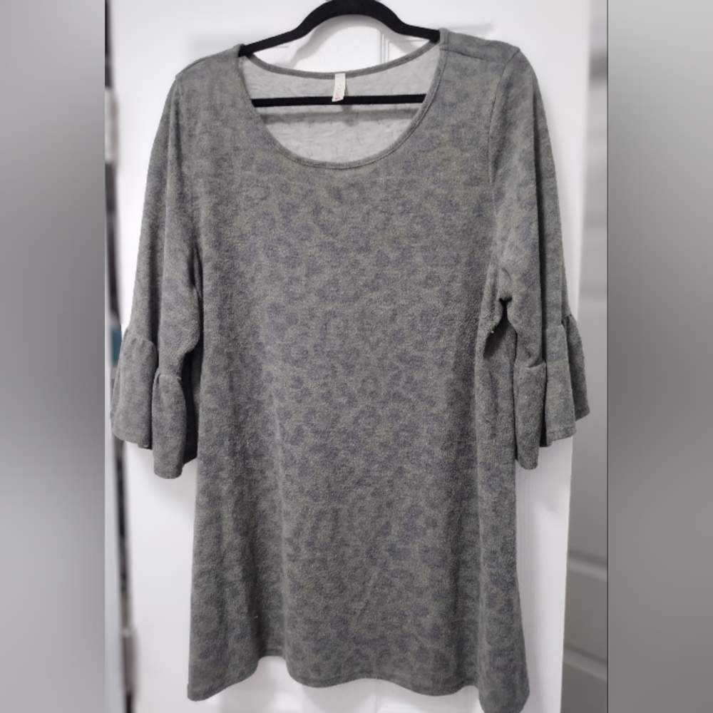 Green Leopard tunic shirt